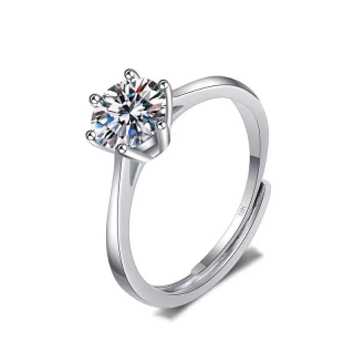 Women Engagement 18K White Gold Wedding Band 0.5/1CT Moissanite Diamond Girl Birthday Gift PT950 Platinum Valentine's Day Rings