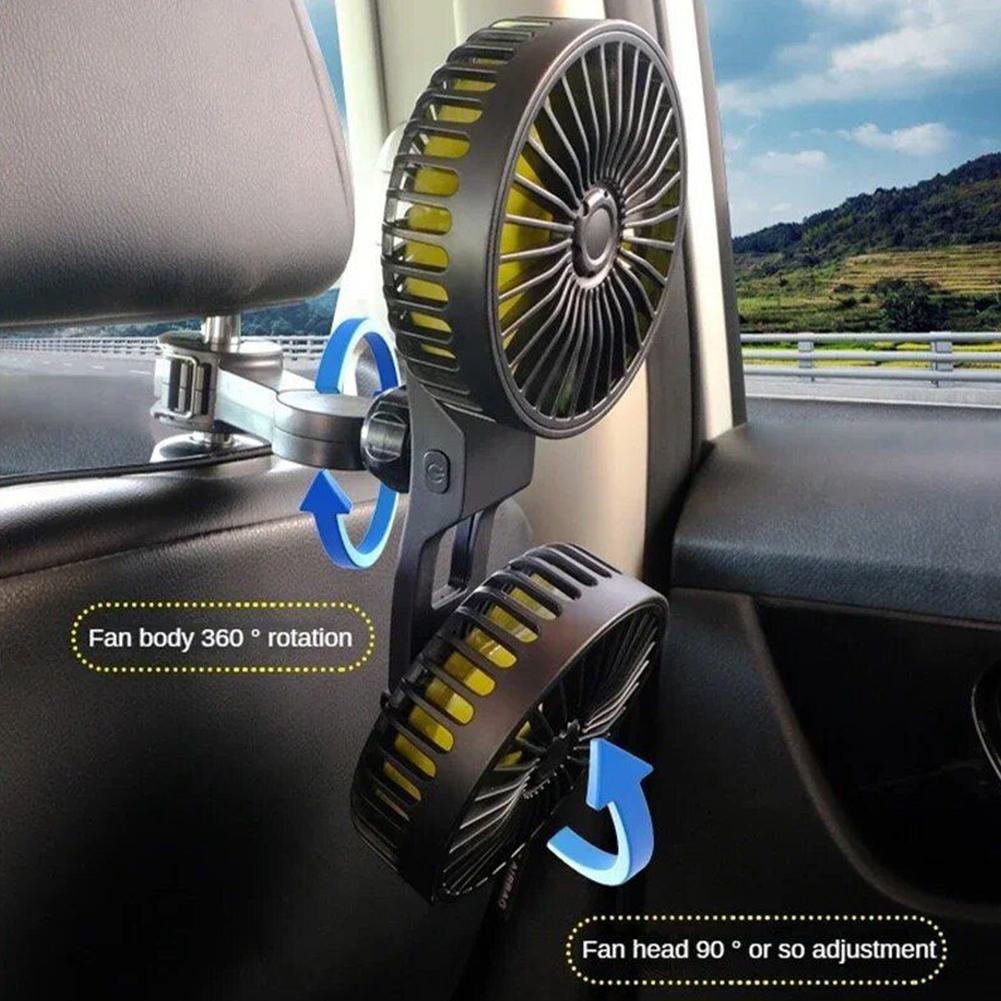 360° Dual USB Car Fan – Cool Every Seat - Trending Automotive Accessories Product July 2026