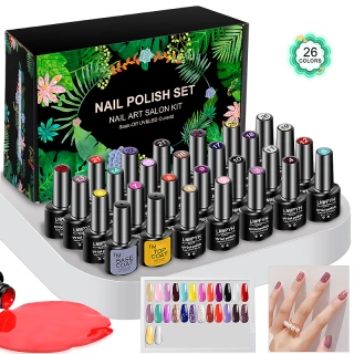 LNWPYH Gel Nail Polish Set – 26 Colors UV LED Kit