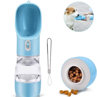 Portable Outdoor Pet Water Bottle & Feeding Bowl