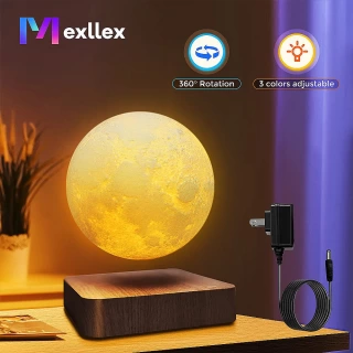 Magnetic Floating Moon Lamp – Rotating LED Moon Light with Wooden