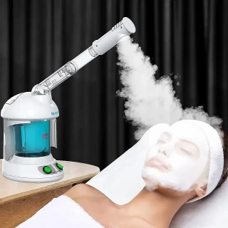 K-SKIN Ionic Facial Steamer – Nano Mist Face Sauna for Deep Hydration & Pore Cleansing, Home Spa Device