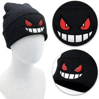 Unisex Cartoon Embroidered Knitted Hat – Cute Cosplay Beanie for Adults & Teens, Soft Winter Cap for Costume & Casual Wear