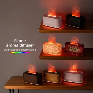 Aromatherapy Diffuser with Flame Effect – Cool Mist Humidifier & Essential Oil Diffuser for Home and Bedroom
