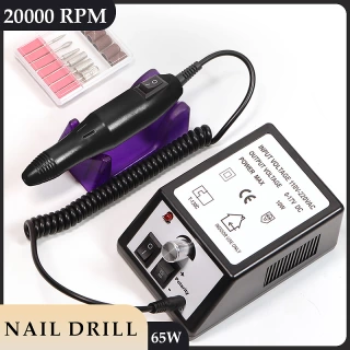20000RPM Professional Nail Drill Machine Set – Low Noise Electric Nail File Kit with Drill Bits