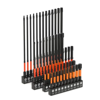 Pro-Grade Torx & Hex Bit Set – Dual-Length CNC Steel Tips