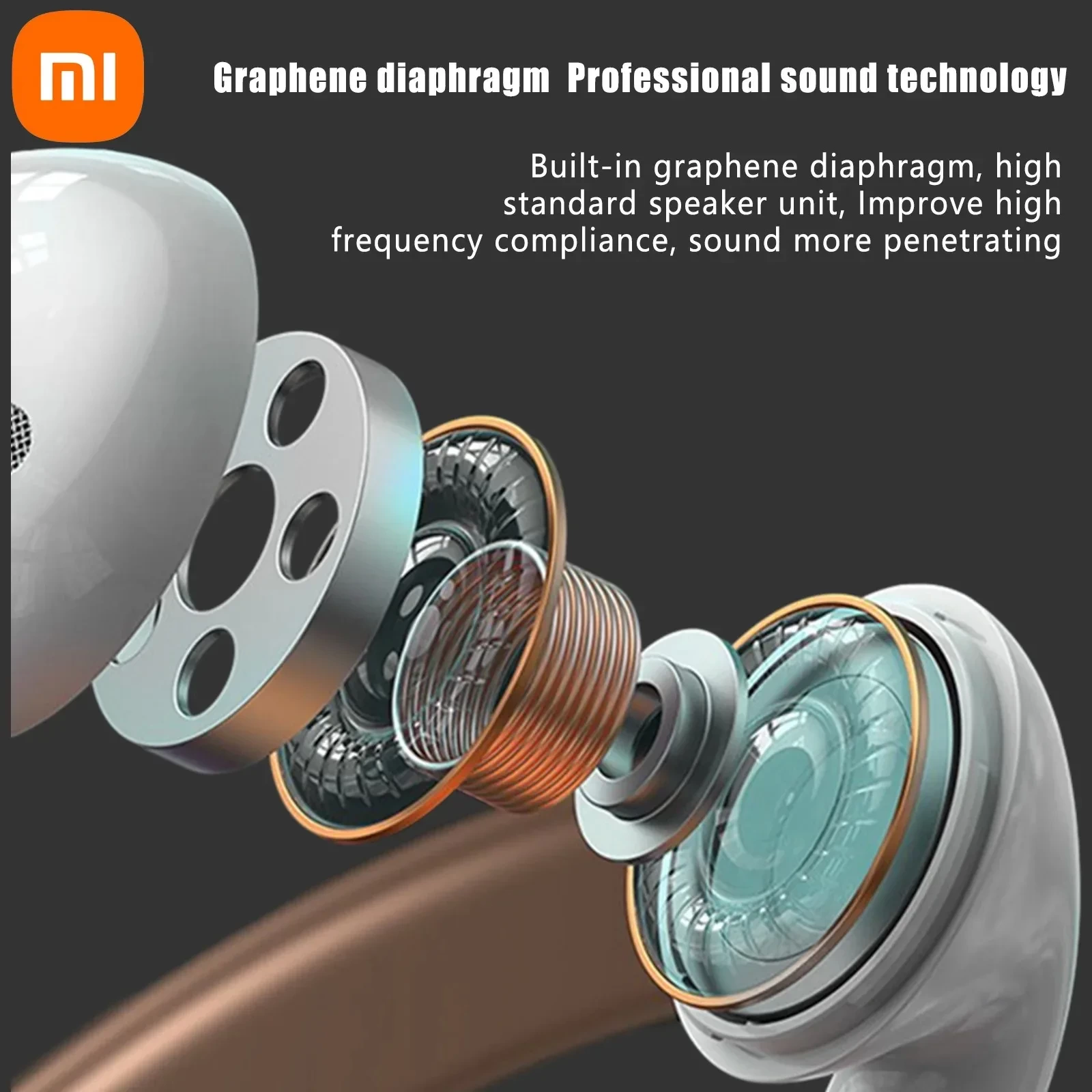 XIAOMI AP05 True Wireless Earphone Buds5 HIFI Stereo Sound Bluetooth5.3 ...
