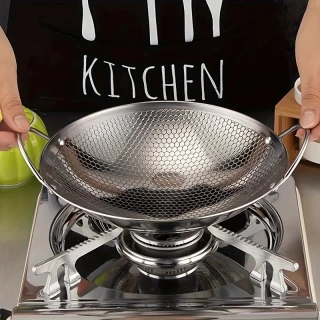 Stainless Steel Honeycomb Non-Stick Skillet!