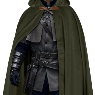 Medieval Velvet Hooded Cloak