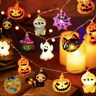 Spooky Halloween LED String Lights 2025 – Pumpkin & Ghost Decorations for the Perfect Haunted Vibe 🎃✨