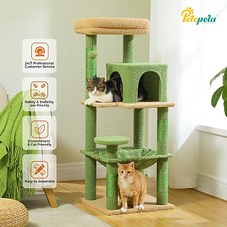 5-Level Cat Tower - Metal Frame Cat Tree for Large Cats
