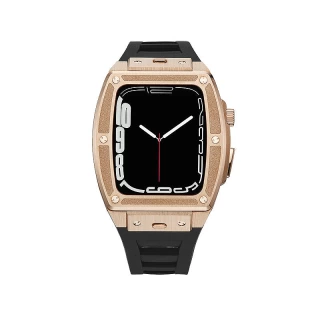 Luxurious Titanium Alloy Case Strap For Apple Watch 44/45mm