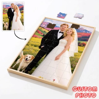 MemoryFrame™ Wooden Puzzle 🧩💖 Build the Moments You Love