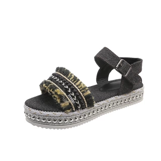 Mules Été en Denim et Corde