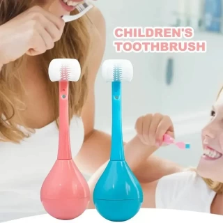 3-Sided Kids Toothbrush – Triple Bristle Design for Faster, Complete Cleaning