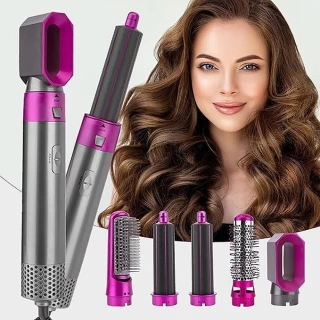 5-in-1 Hair Dryer Brush – Volumizing Hot Air Styler for Drying, Curling, Straightening & More