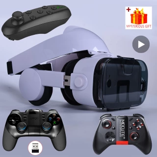 Virtual Reality 3D VR Glasses Headset Phone Viar Device Helmet Lenses Goggles Smart Smartphones Headphone Controller Mobile Game