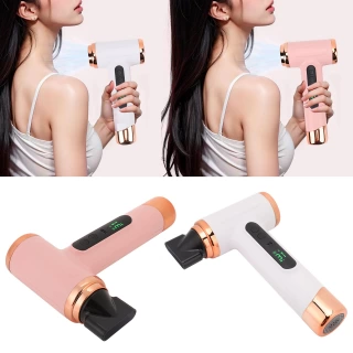 Hot and Cold Air Hair Dryer 15000mAh 200W Lightweight Multi Modes Portable Hair Dryer Ergonomic Grip with Nozzle for Travel