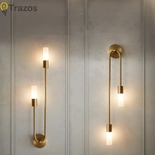 Nordic Luxury LED Wall Lamp – Modern Minimalist Black & Gold Design