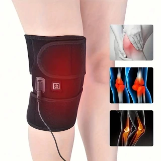 USB Heating Knee Wrap 3 Temperature Levels Adjustable Warmth Neoprene Material Long 2M Cable for Comport