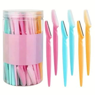 30 Pcs Eyebrow Razors for Women – Precision Trimmers with Safety Cover for Smooth Shaping