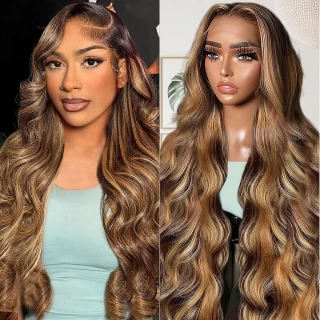 ✨ 220% Density Human Hair Lace Front Wig 💇‍♀️ — HD Lace Body Wave Frontal Wig 30–36 Inch