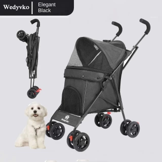 Wedyvko Pet Stroller 4 Wheels for Dogs & Cats