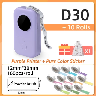 phomemo D30 Wireless Label Maker | Portable Inkless Thermal Sticker Printer for Home, School & Office 