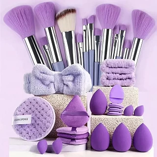 33-Piece Beauty Sponge Set – Makeup Blender Kit for Flawless Application & Removal