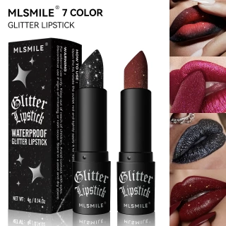 Glitter Lipstick Waterproof Long Lasting Metallic