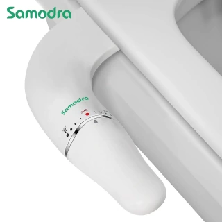 SAMODRA Ultra Slim Bidet Attachment for Toilet Seat – Dual Nozzle, Easy Self-Cleaning Fresh Water Spray