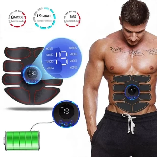 USB Rechargeable Muscle Stimulator for ABS & Arm Training – Portable EMS Fitness Device for Muscle Toning, Strength & Recovery