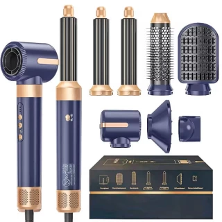 "7-in-1 High-Speed Hair Dryer & Straightening Brush" – 1400W